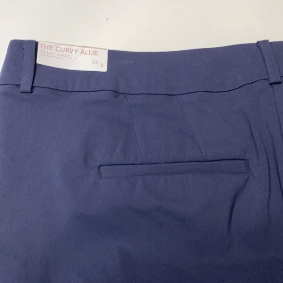 Lane Bryant Curvy Allie Skinny Ankle Stretch Pants 26 Navy NWT - Picture 8 of 8